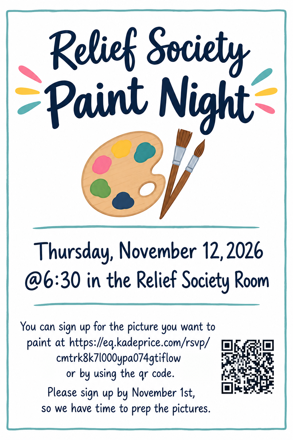 Relief Society Paint Night